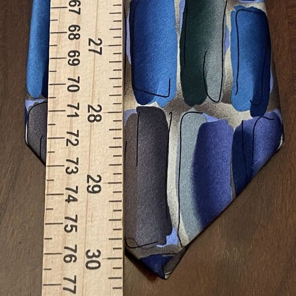 J. Garcia Wired Crossroads Collection Fifty Seven Blue Green Silk Made In China - Picture 5 of 9